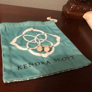 Kendra Scott silver and white earrings
